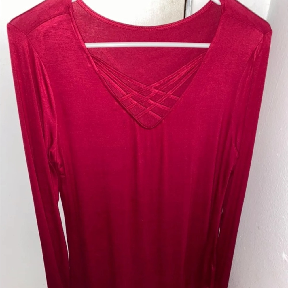 Long sleeve caged dress